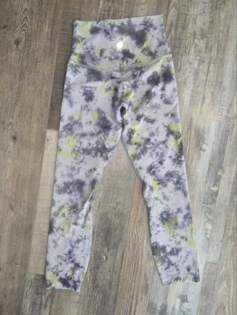Lululemon Align High-Rise Radial Tie Dye Mauve Grey Multi Crop Leggings Size: 2